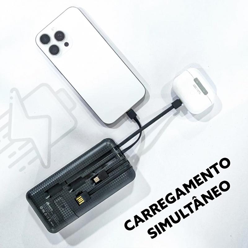 Power bank portátil de 20.000 mAh com carregamento rápido da Vapto