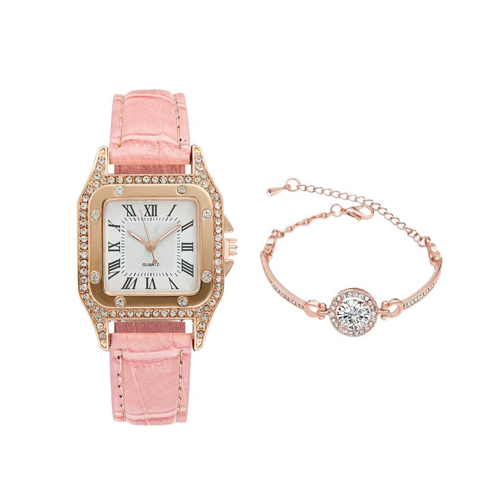 Relógio feminino elegante com detalhes de diamante da Vapto