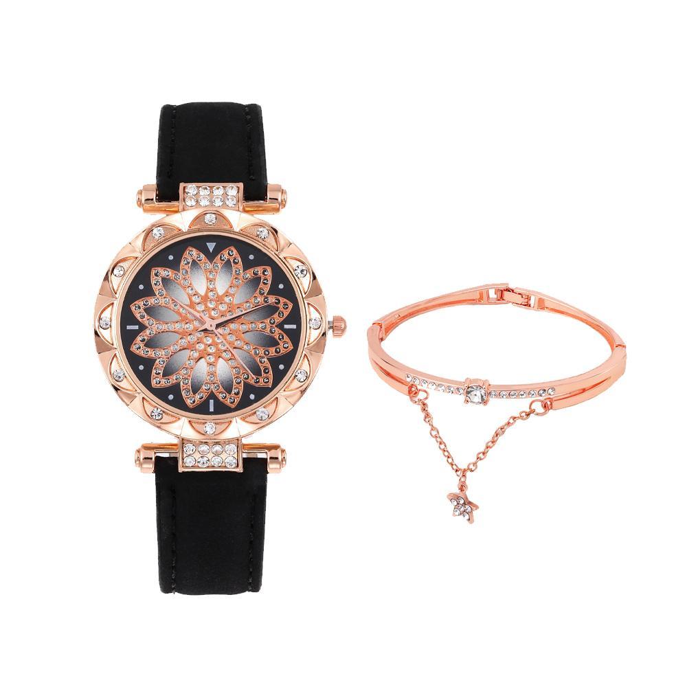 Relógio feminino elegante com detalhes de diamante da Vapto