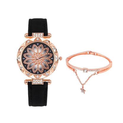 Relógio feminino elegante com detalhes de diamante da Vapto