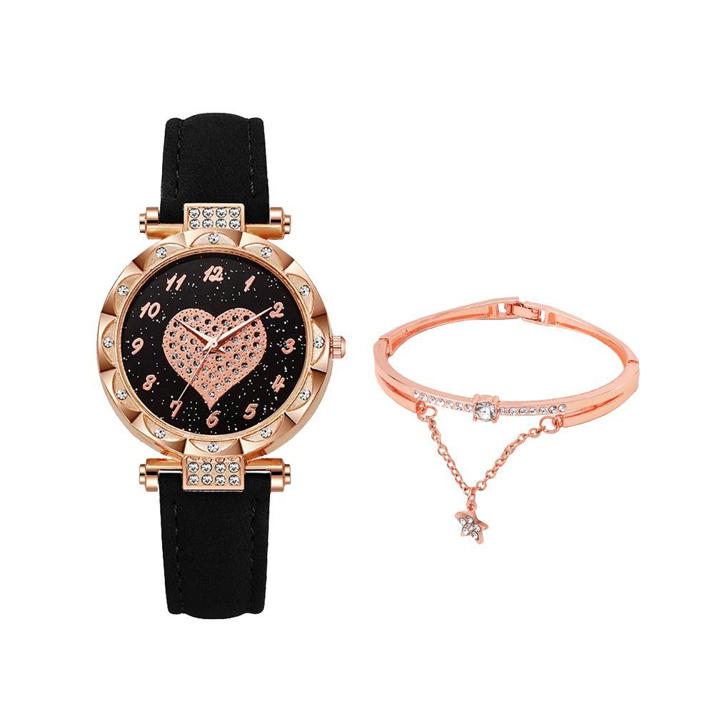 Relógio feminino elegante com detalhes de diamante da Vapto