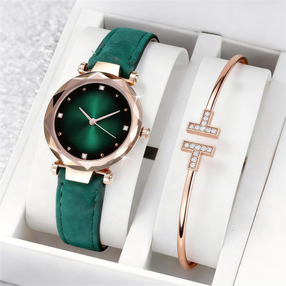 Relógio feminino elegante com detalhes de diamante da Vapto