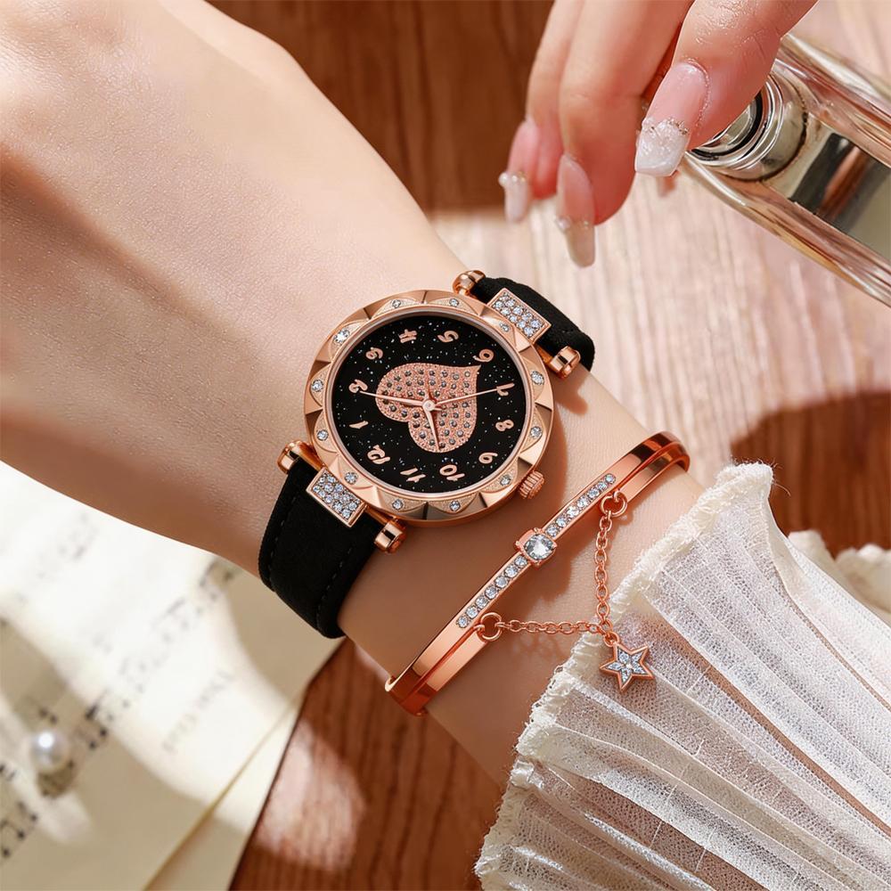 Relógio feminino elegante com detalhes de diamante da Vapto