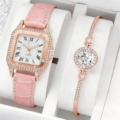 Relógio feminino elegante com detalhes de diamante da Vapto