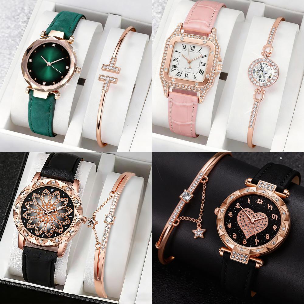 Relógio feminino elegante com detalhes de diamante da Vapto