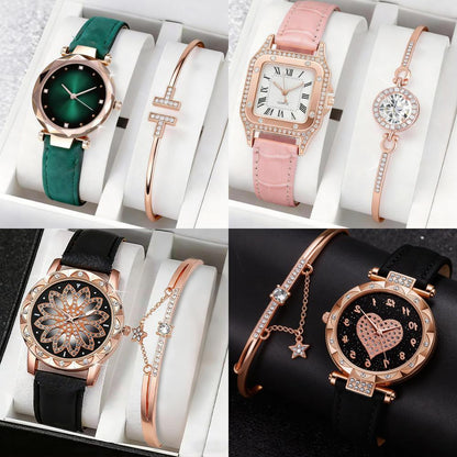 Relógio feminino elegante com detalhes de diamante da Vapto