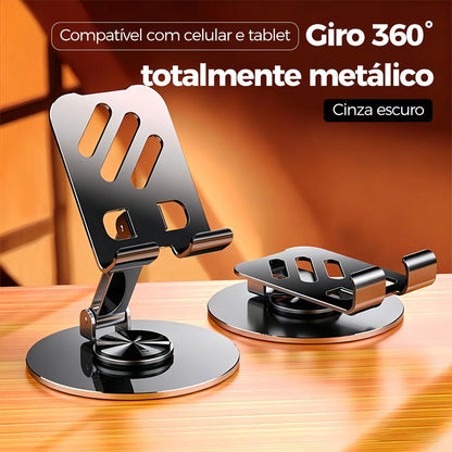 Suporte ajustável de alumínio com rotação de 360 graus para celular e tablet da Vapto