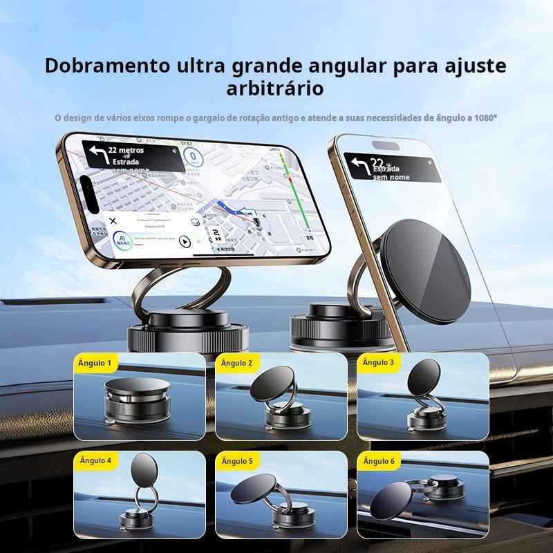 Suporte magnético com ventosa dupla face para celular no carro da Vapto