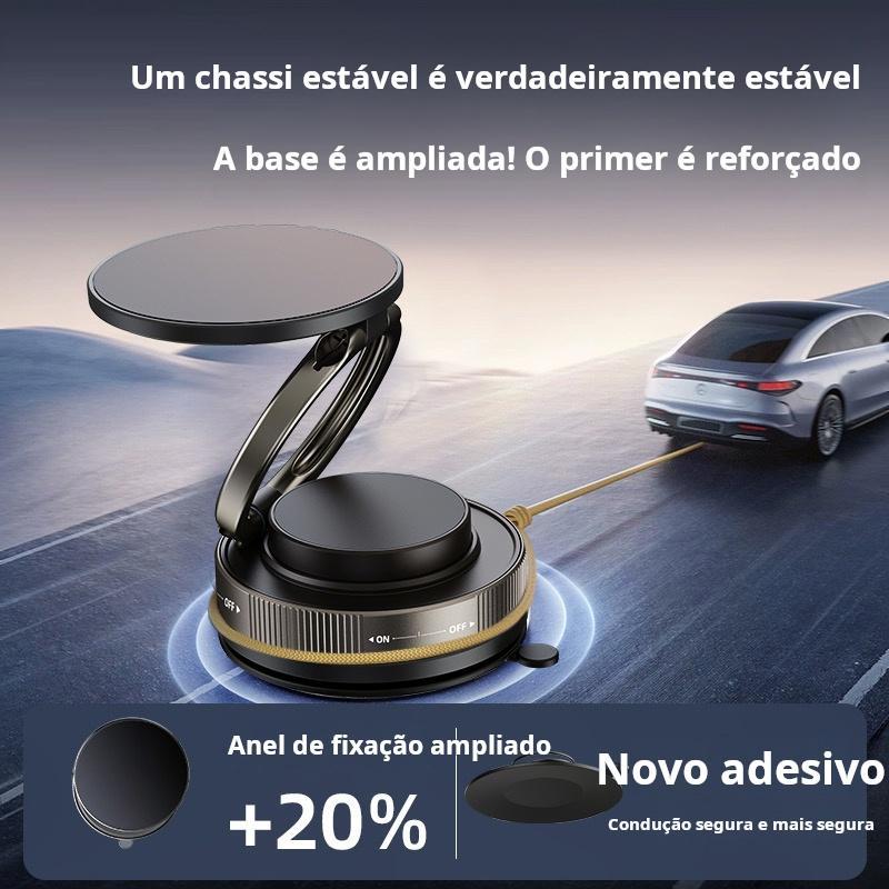 Suporte magnético com ventosa dupla face para celular no carro da Vapto