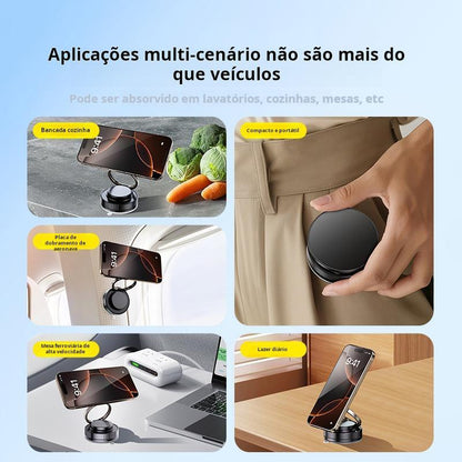 Suporte magnético com ventosa dupla face para celular no carro da Vapto