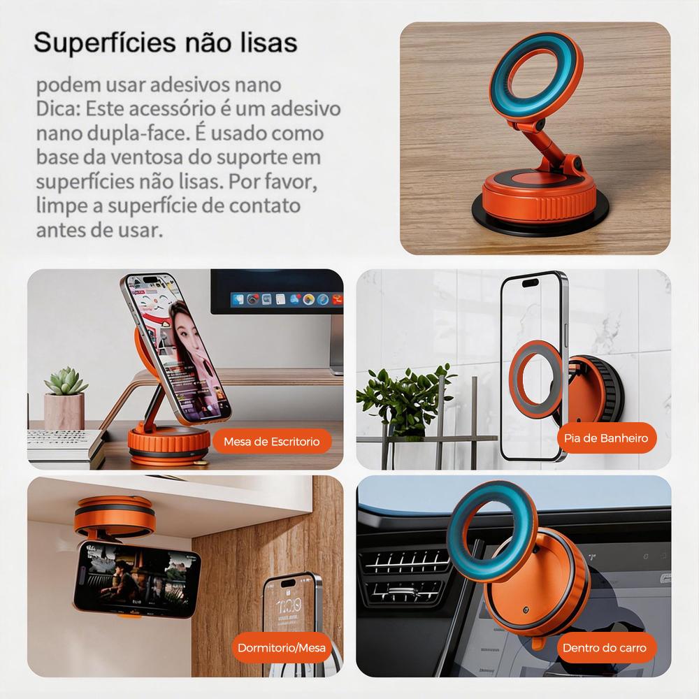 Suporte magnético para celular no carro com ventosa da Vapto
