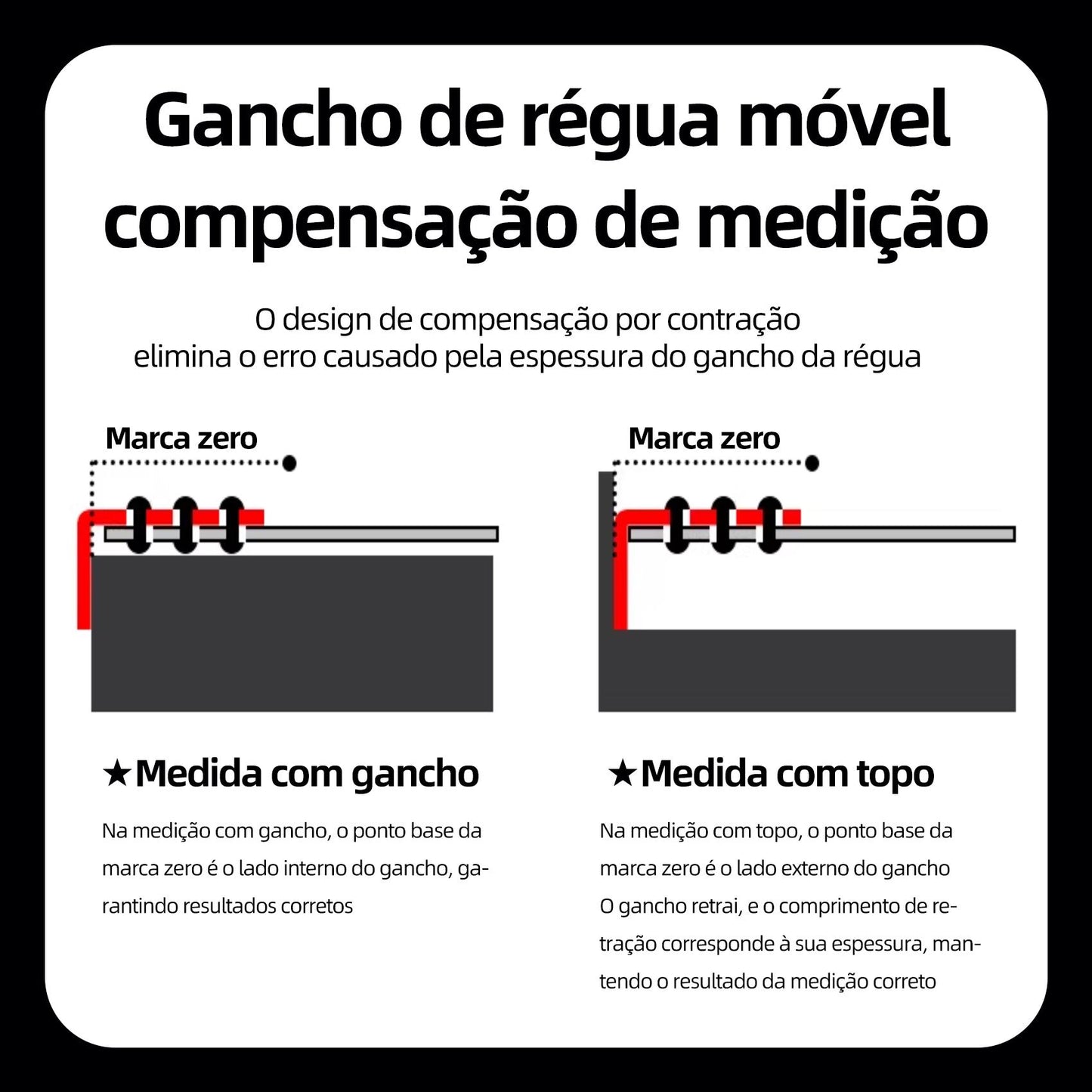 Trena de aço inoxidável resistente para medições precisas da Vapto